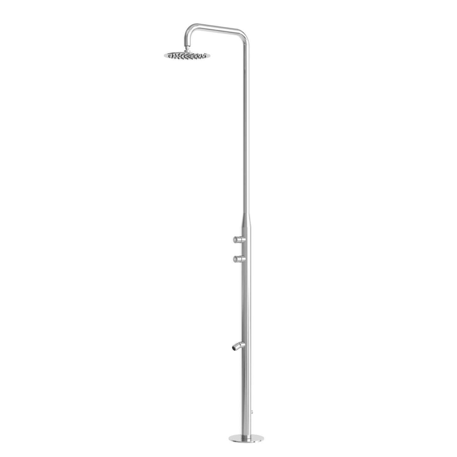 Doccia esterna in acciaio inox AISI 316L satinato resistente alla corrosione - immagine 2