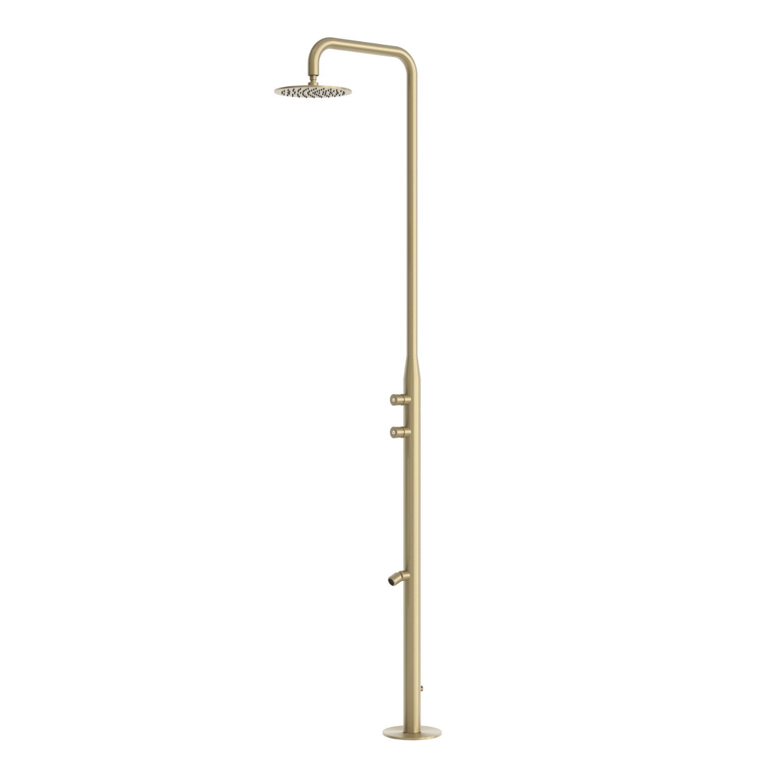 Doccia esterna oro in acciaio inox AISI 316L con soffione 25 cm e doppio temporizzatore - immagine 2
