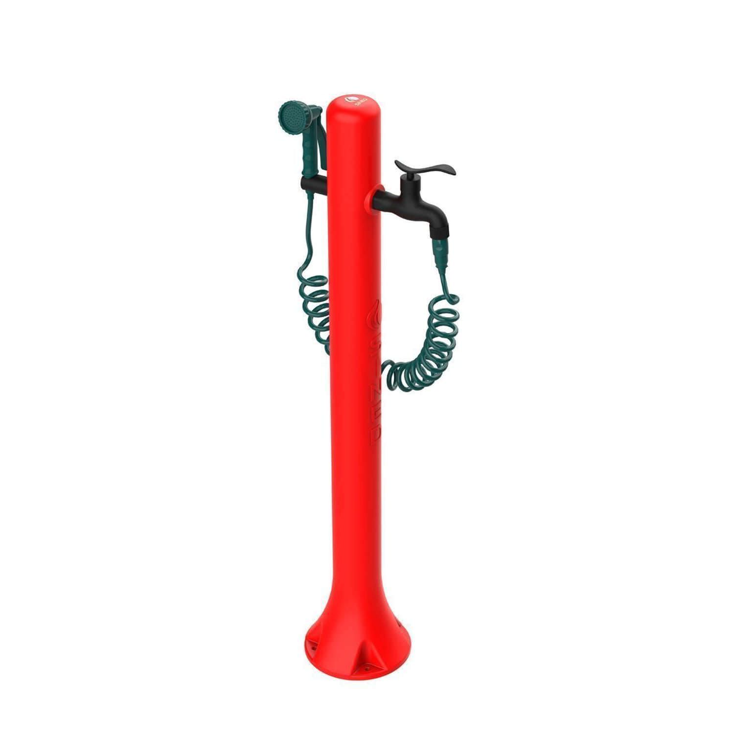 Fontanella Rossa Con Pistola Da Giardino Sined Fontana Acqua Pro Rossa - immagine 2