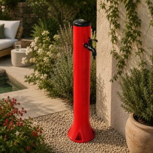 Fontanella Rossa In Hdpe e Attacchi Rapidi Sined Fontana Tritone Rossa