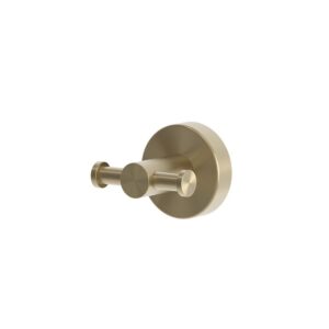 Gancio Doppio Porta Salviette da Parete Oro PVD in Acciaio Inox 316L