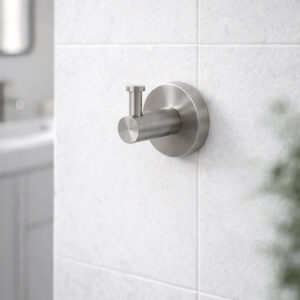 Gancio Porta Salviette Singolo Inox Satinato Acciaio 316L Anticorrosione
