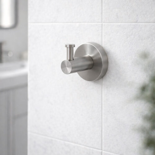 Gancio Porta Salviette Singolo Inox Satinato Acciaio 316L Anticorrosione