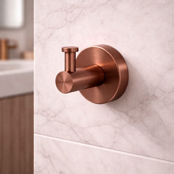 Gancio porta salviette singolo in acciaio inox 316L oro rosa resistente alla corrosione