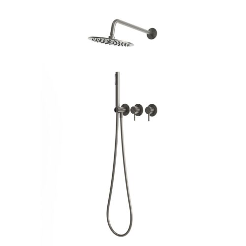 Kit doccia incasso parete acciaio inox 316L canna di fucile soffione 30 cm