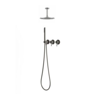 Kit incasso doccia a parete 30 cm canna fucile acciaio inox 316L