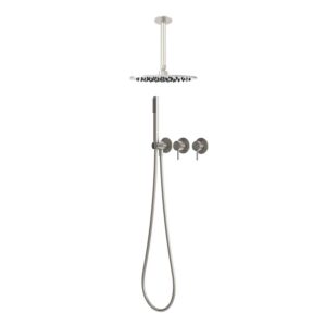 Kit doccia a soffitto 30 cm acqua fredda inox acciaio inox 316L