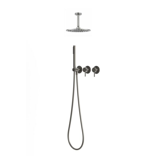 Kit doccia a soffitto corto 30 cm canna di fucile in acciaio inox 316L