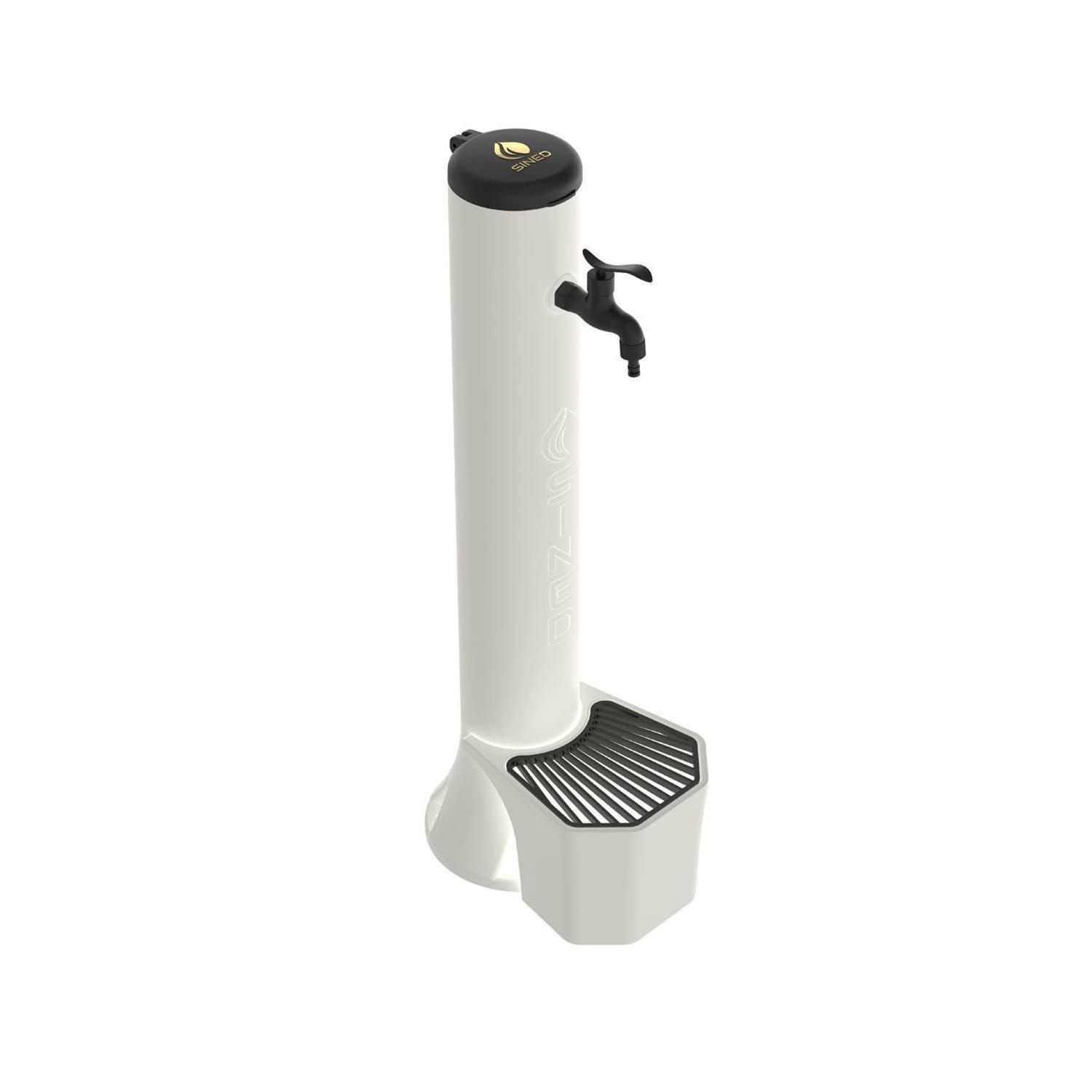 Kit Fontana Bianca Con Secchiello Sined Kit Fontana Tritone Bianco Realizzato In Polietilene Hd - immagine 2