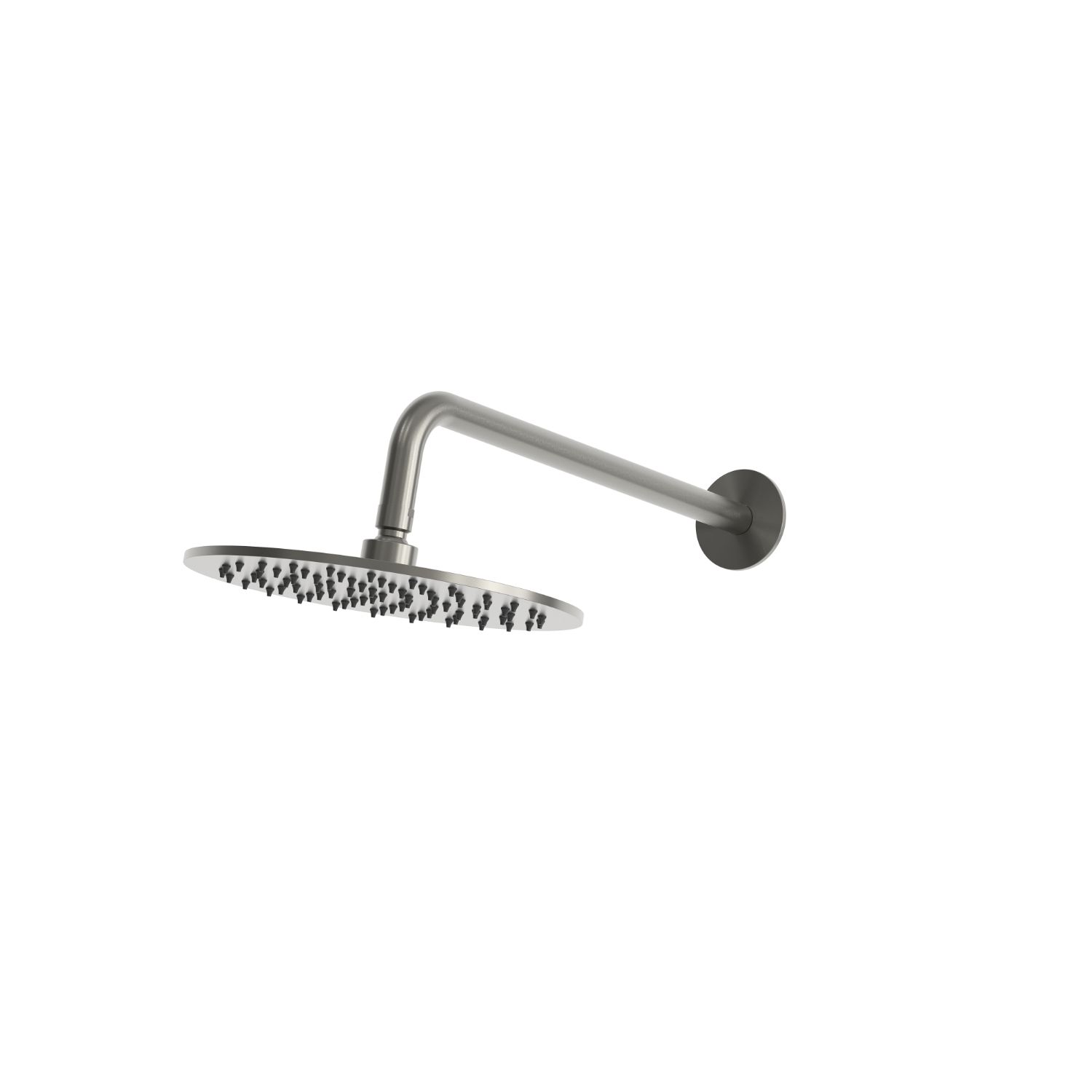 Kit doccia parete con soffione e braccio 25 cm in acciaio inox 316L canna fucile