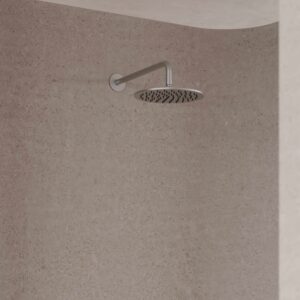 Kit Doccia da Parete Inox Satinato 25cm in Acciaio 316L Resistente Corrosione
