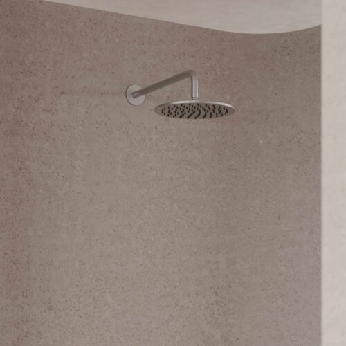 Kit Doccia da Parete Inox Satinato 25cm in Acciaio 316L Resistente Corrosione