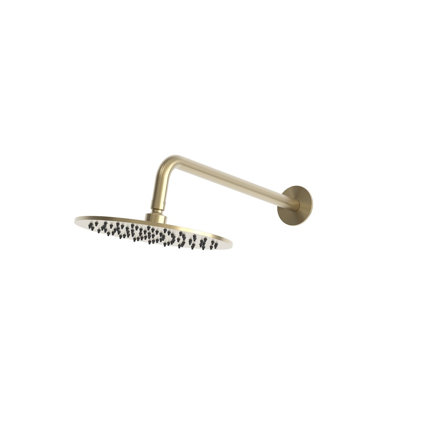 Kit doccia parete con braccio e soffione oro acciaio inox 316L