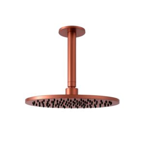 Kit Braccio e Soffione 25cm in Acciaio Inox Satinato per Doccia
