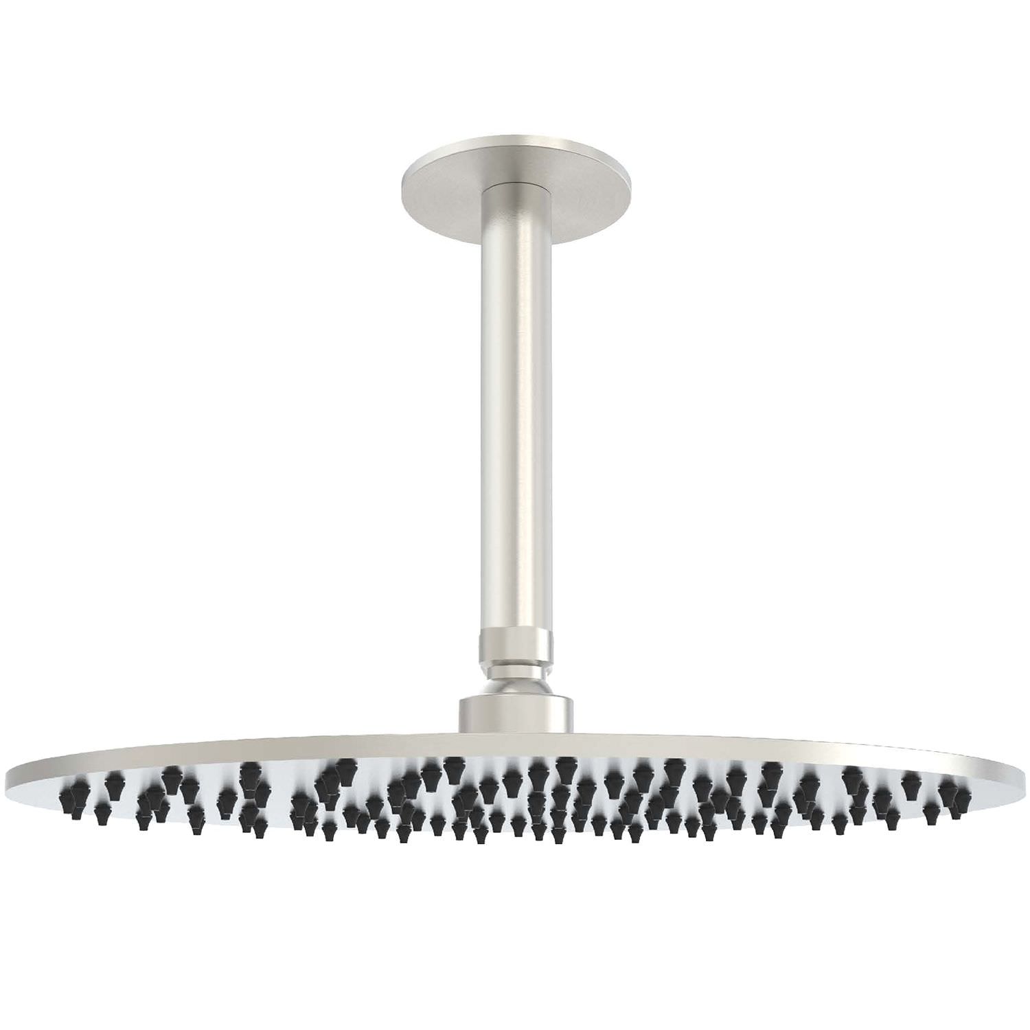 Kit Braccio Soffione Inox Satinato 30cm in Acciaio 316L per Doccia - immagine 2