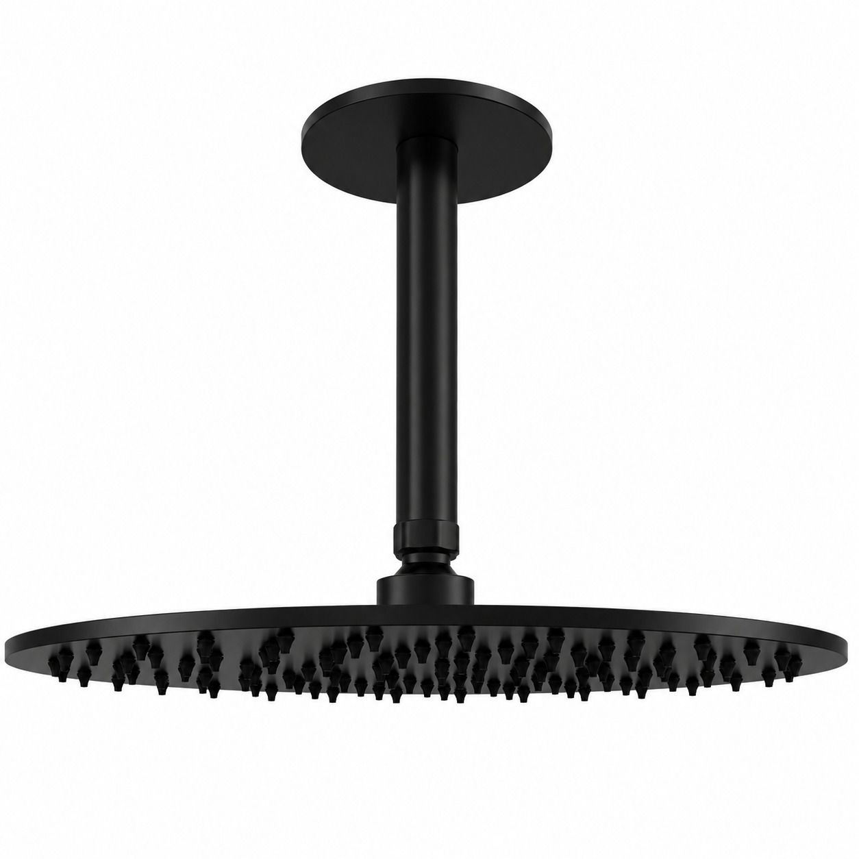 Braccio soffione soffitto nero 30 cm in acciaio inox 316L