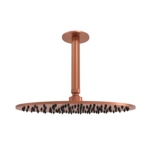 Kit Doccia Soffitto Inox 30cm Finitura Oro Rosa Acciaio 316L