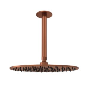 Kit Doccia Soffitto in Acciaio Inox 316L Finitura Oro Rosa 30cm