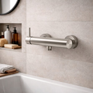 Miscelatore a muro doccia in acciaio inox 316L satinato 1 uscita acqua