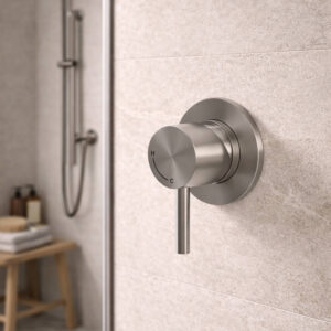 Miscelatore da muro inox satinato 316L resistente e moderno