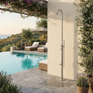 Doccia piscina inox in acciaio inox 316L resistente a salsedine e chimici