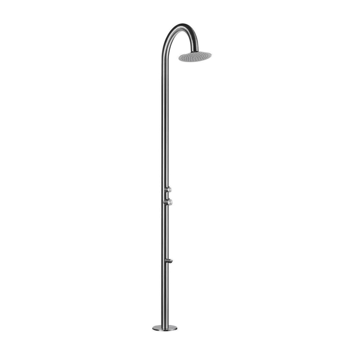 MX1007-INOX Doccia piscina inox acciaio inox 316L calda-fredda soffione anticalcare - immagine 2