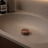 Piletta scarico in acciaio inox 316L PVD oro rosa facile manutenzione PILETTA SCARICO LEVANTE ORO ROSA Ambientata 100x100