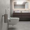 Portaspaazzolino bagno oro rosa in metallo resistente con finitura elegante PORTA SCOPINO LEVANTE CANNA FUCILE Ambientata 100x100