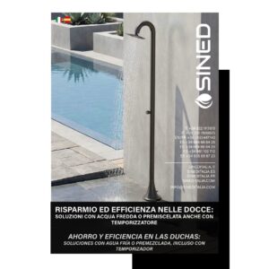 Catalogo docce ad acqua fredda in acciaio inox carta multicolore