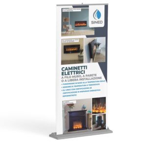 Espositore Avvolgibile Caminetti Sined Roll Up Caminetti Elettriciit