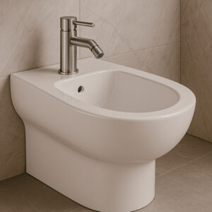 Rubinetto bidet miscelatore inox satinato 316L resistente alla corrosione