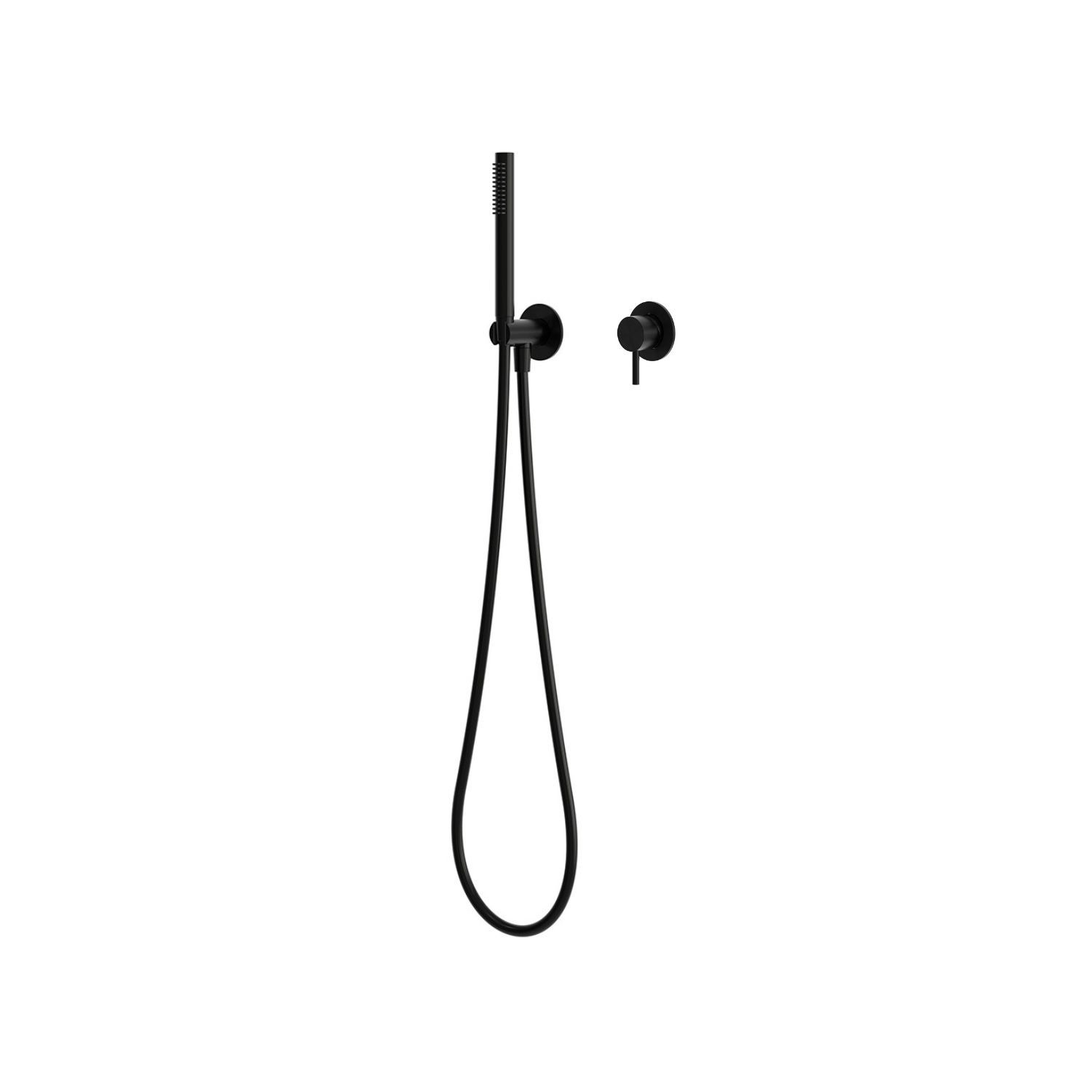 SET-ACQUA-FREDDA-MURO-LEVANTE-NERO Kit doccino a muro nero in acciaio inox 316L anticorrosione per indoor-outdoor - immagine 2
