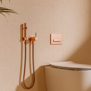 Set doccino flessibile Oro Rosa in acciaio inox 316L per WC e bidet