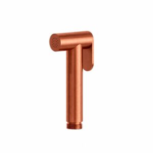 Doccetta bidet acciaio 316L oro rosa con getto a pulsante on-off resistente