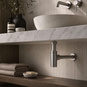 Sifone scarico lavandino-bidet canna di fucile in acciaio inox 316L