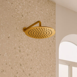 Soffione doccia oro in acciaio inox 316L diametro 30 cm