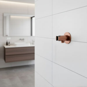 Supporto a muro per doccino levante in acciaio inox 316L oro rosa
