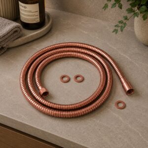 Tubo flessibile doccia oro rosa in acciaio inox 316L