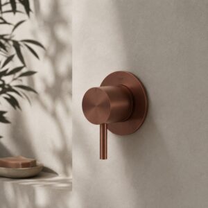 Valvola doccia on-off levante in acciaio inox 316L oro rosa